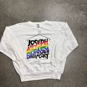 Techicolor Vintage Sweatshirt Womens XL White Single Stitch 90s Joesph Dreamcoat